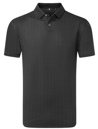 FootJoy Modernist Geo Pique polo de hombre, charcoal/black