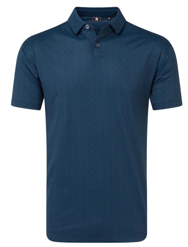 FootJoy Modernist Geo Pique polo de hombre, navy tonal