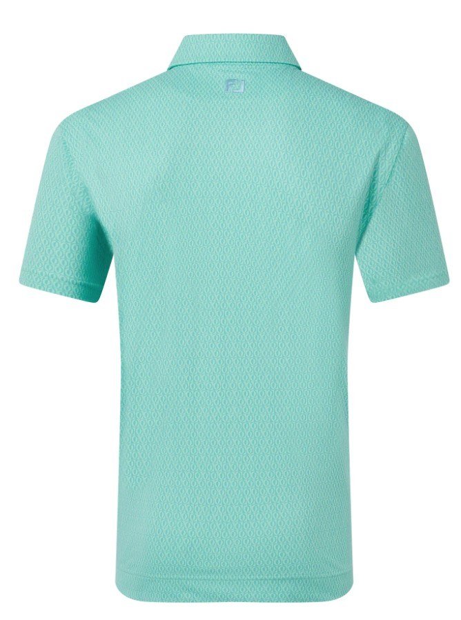 FootJoy Modernist Geo Pique polo de hombre, blue reef/sea glass