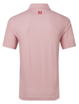 FootJoy Scallop Geo Pique polo de hombre, nantucket red