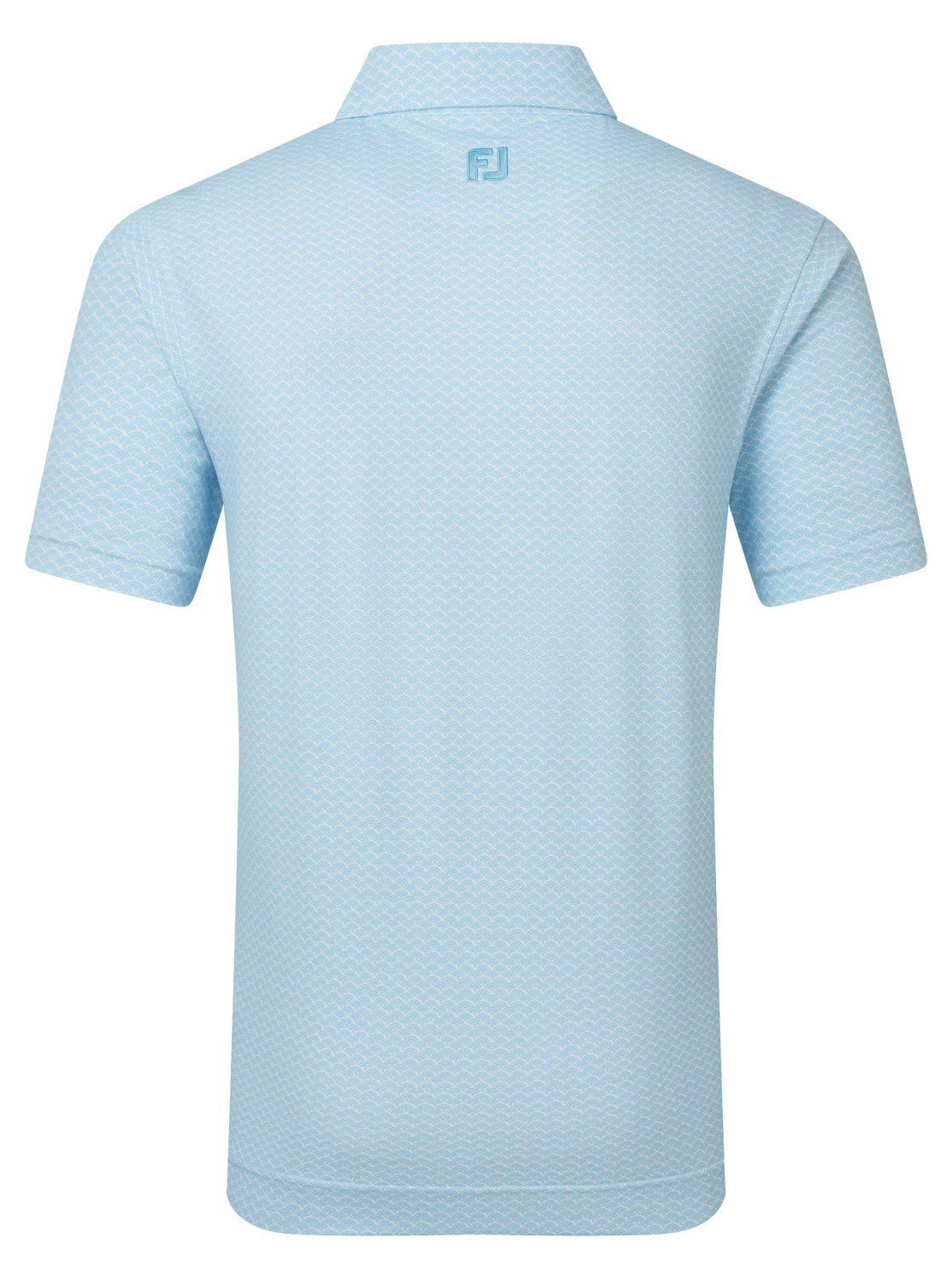 FootJoy Scallop Geo Pique polo de hombre, blue reef
