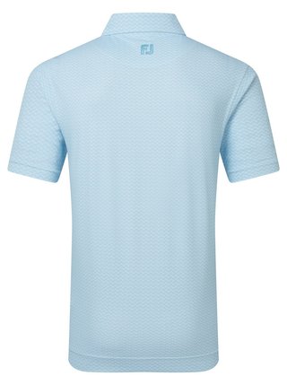 FootJoy Scallop Geo Pique polo de hombre, blue reef
