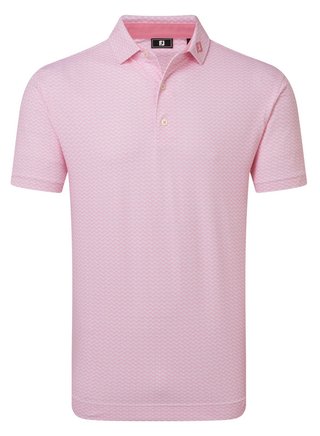 FootJoy Scallop Geo Pique polo de hombre, pink pop