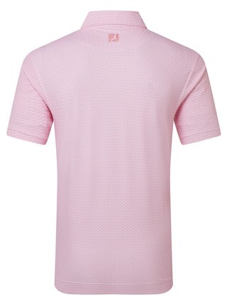 FootJoy Scallop Geo Pique polo de hombre, pink pop