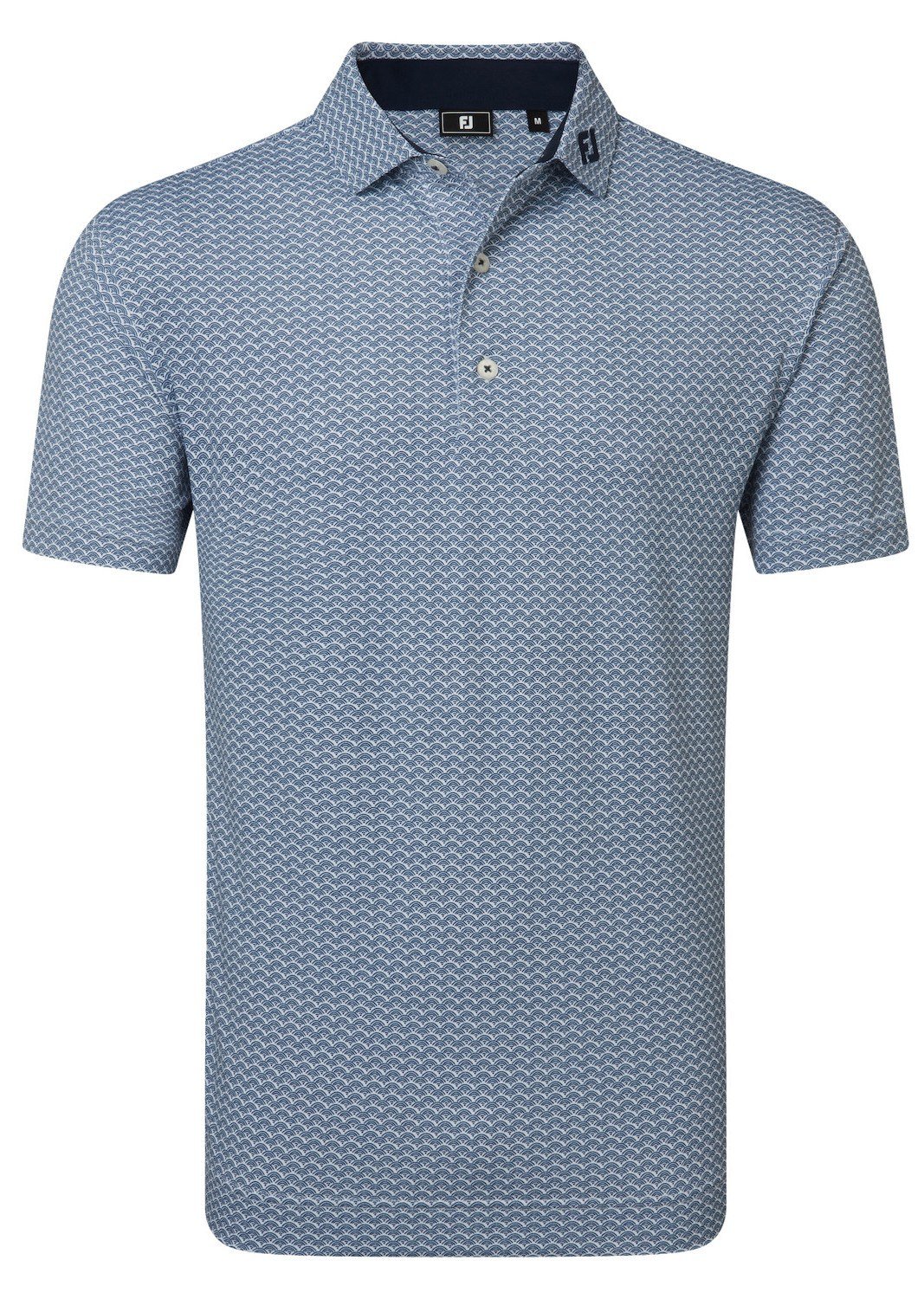 FootJoy Scallop Geo Pique polo de hombre, navy