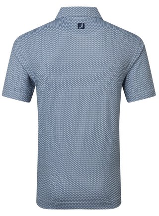 FootJoy Scallop Geo Pique polo de hombre, navy