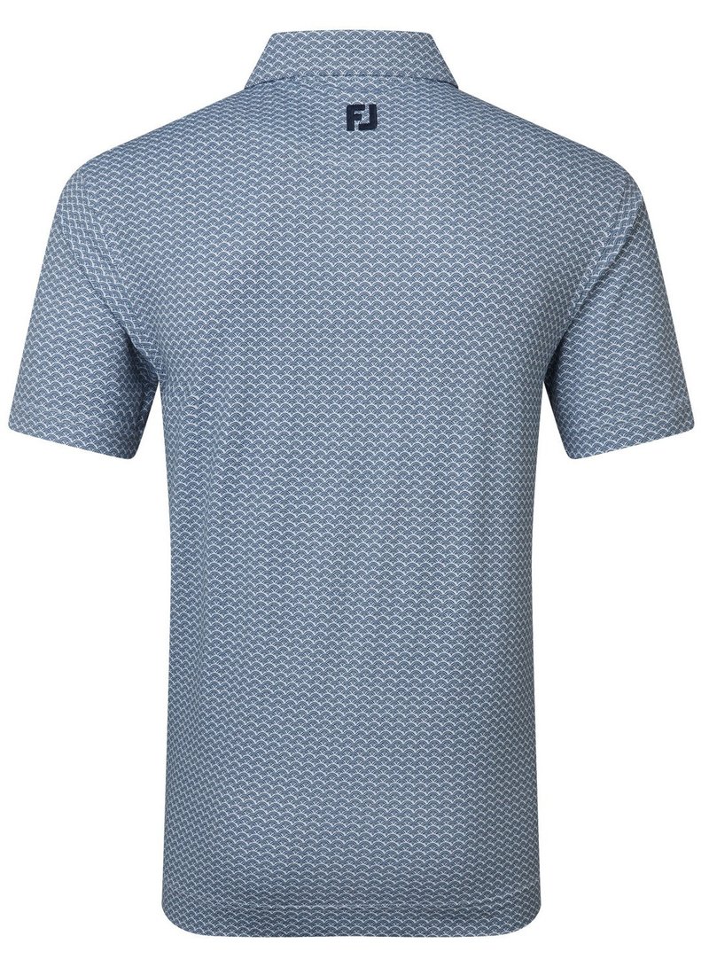 FootJoy Scallop Geo Pique polo de hombre, navy