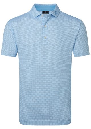 FootJoy Nautical Flag Print Lisle polo de hombre, blue reef/deep reef