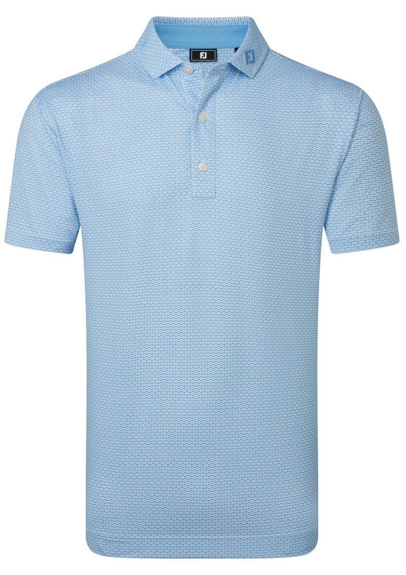 FootJoy Nautical Flag Print Lisle polo de hombre, blue reef/deep reef