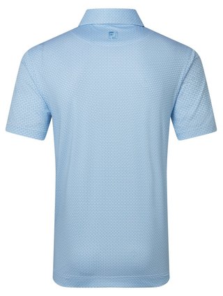 FootJoy Nautical Flag Print Lisle polo de hombre, blue reef/deep reef