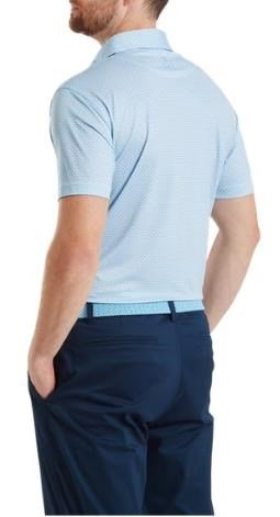 FootJoy Nautical Flag Print Lisle polo de hombre, blue reef/deep reef