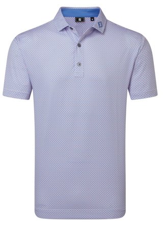 FootJoy Nautical Flag Print Lisle polo de hombre, pink pop/vivid violet