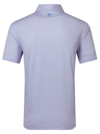FootJoy Nautical Flag Print Lisle polo de hombre, pink pop/vivid violet