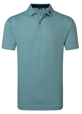 FootJoy Nautical Flag Print Lisle polo de hombre, field green/navy