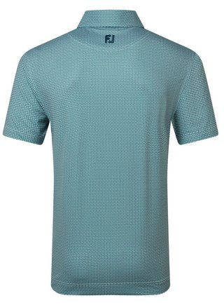 FootJoy Nautical Flag Print Lisle polo de hombre, field green/navy