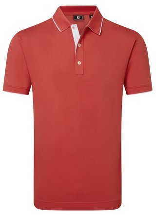 FootJoy FJ Wordmark Pique polo de hombre, nantucket red