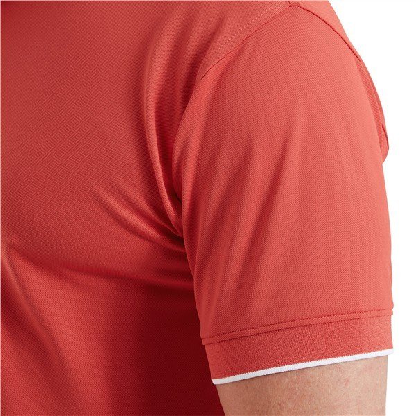 FootJoy FJ Wordmark Pique polo de hombre, nantucket red