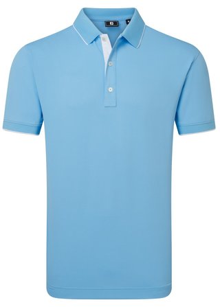 FootJoy FJ Wordmark Pique polo de hombre, blue reef
