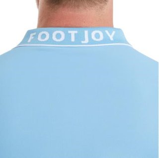 FootJoy FJ Wordmark Pique polo de hombre, blue reef