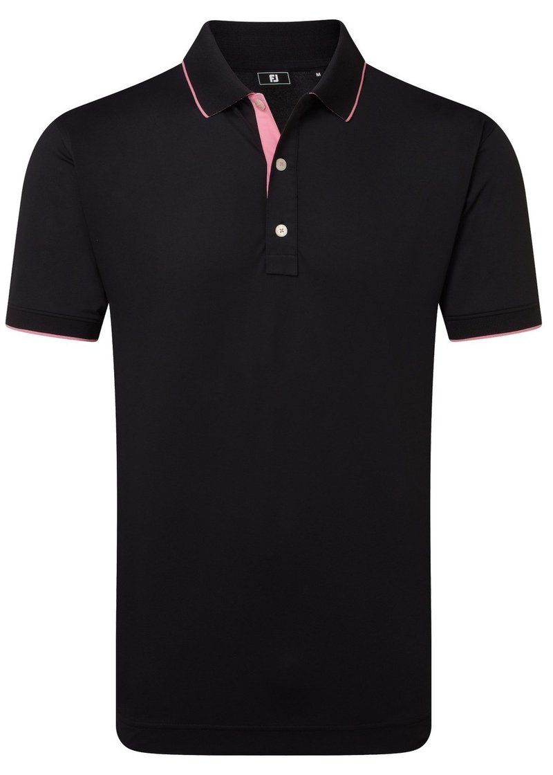 FootJoy FJ Wordmark polo de hombre, pique black