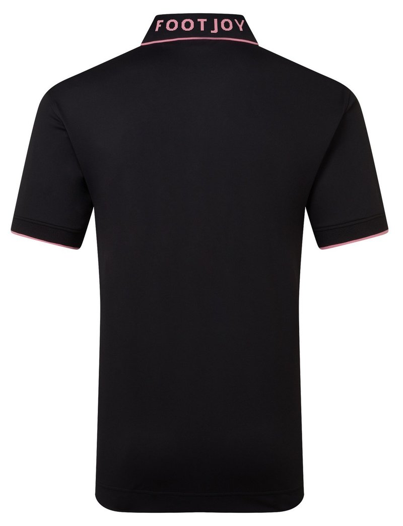 FootJoy FJ Wordmark polo de hombre, pique black