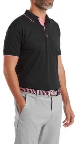 FootJoy FJ Wordmark polo de hombre, pique black