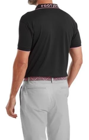 FootJoy FJ Wordmark polo de hombre, pique black