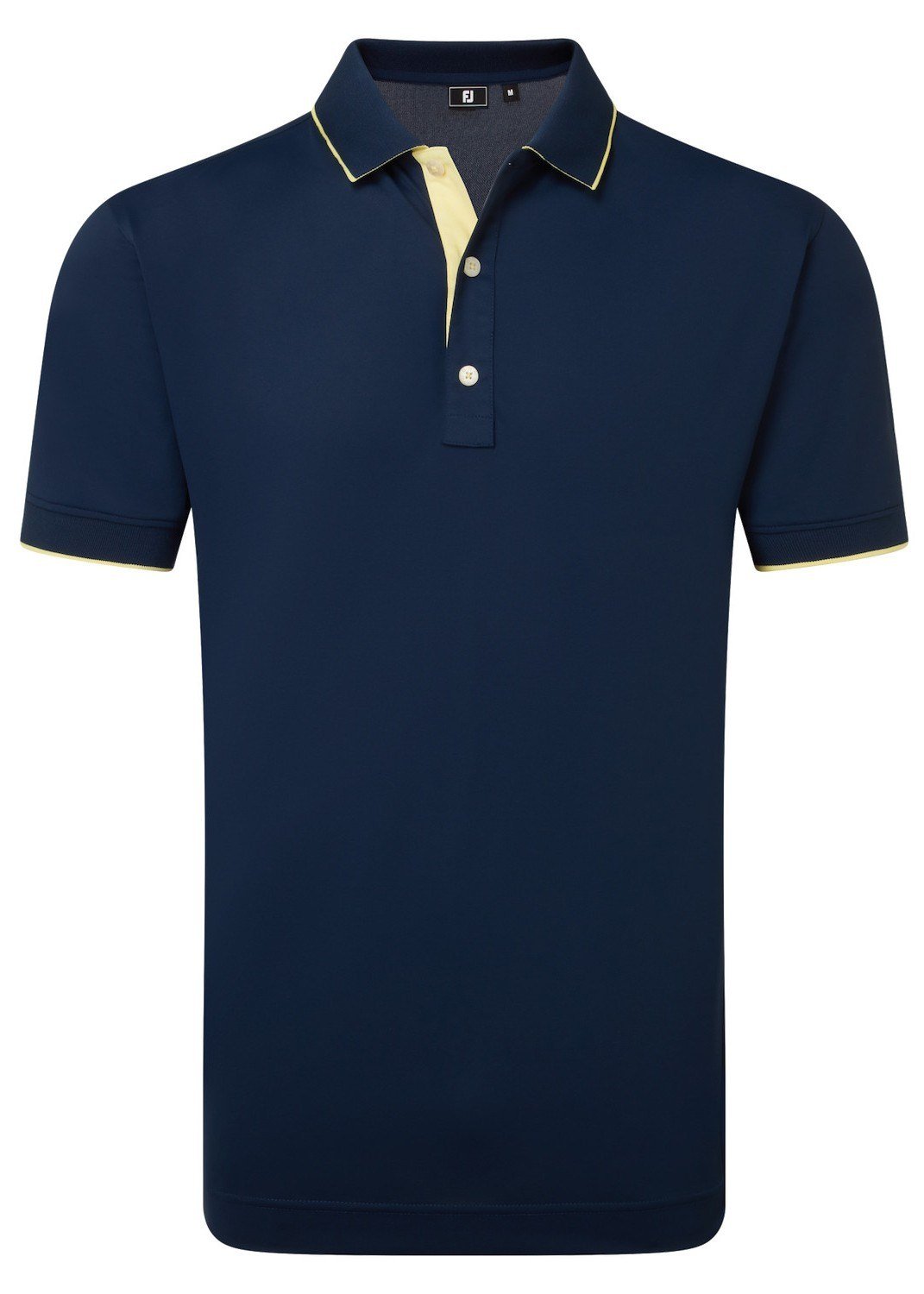 FootJoy FJ Wordmark Pique polo de hombre, azul marino