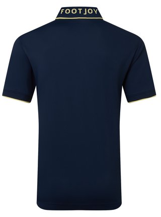 FootJoy FJ Wordmark Pique polo de hombre, azul marino