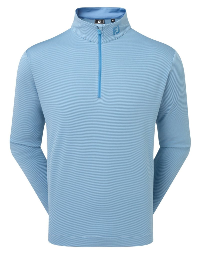 FootJoy Ottoman Stripe Chill-Out sudadera de hombre, chambray/coastal blue