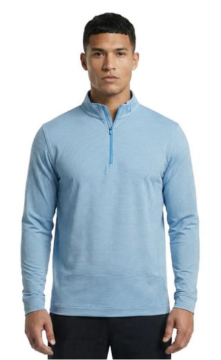 FootJoy Ottoman Stripe Chill-Out sudadera de hombre, chambray/coastal blue