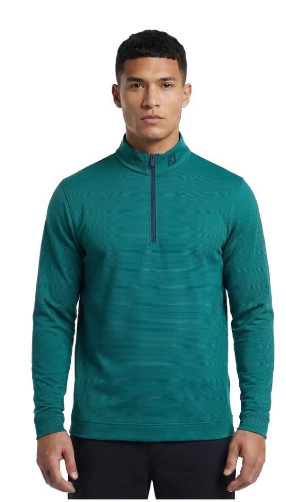 FootJoy Ottoman Stripe Chill-Out sudadera de hombre, navy/field green