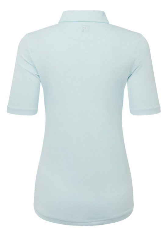 FootJoy Half Sleeve Ruched Lisle polo de mujer, azul glacial