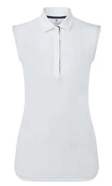 FootJoy Sleeveless Lisle polo de mujer, blanco