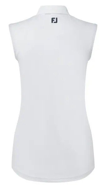 FootJoy Sleeveless Lisle polo de mujer, blanco