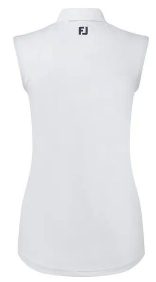 FootJoy Sleeveless Lisle polo de mujer, blanco