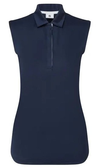 FootJoy Sleeveless Lisle polo de mujer, azul marino
