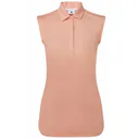 FootJoy Sleeveless Lisle polo de mujer, desert peach