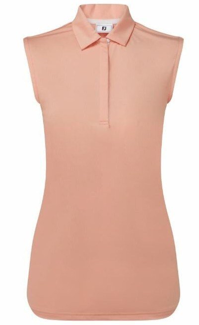 FootJoy Sleeveless Lisle polo de mujer, desert peach