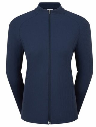 FootJoy Full-Zip Rib Midlayer sudadera de mujer, navy