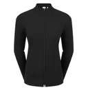 FootJoy Full-Zip Rib Midlayer sudadera de mujer, negra