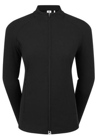 FootJoy Full-Zip Rib Midlayer sudadera de mujer, negra