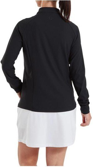 FootJoy Full-Zip Rib Midlayer sudadera de mujer, negra