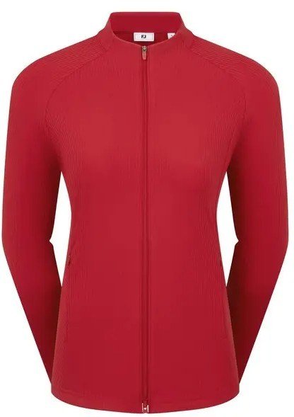 FootJoy Full-Zip Rib Midlayer sudadera de mujer, roja