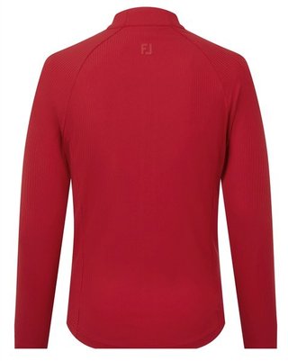 FootJoy Full-Zip Rib Midlayer sudadera de mujer, roja