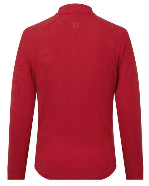 FootJoy Full-Zip Rib Midlayer sudadera de mujer, roja
