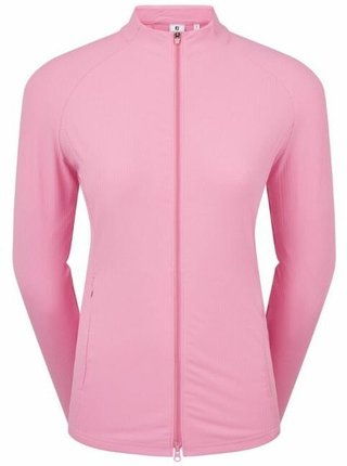 FootJoy Full-Zip Rib Midlayer sudadera de mujer, rosa