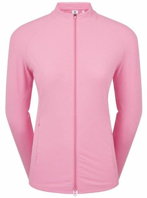FootJoy Full-Zip Rib Midlayer sudadera de mujer, rosa