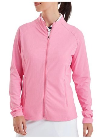 FootJoy Full-Zip Rib Midlayer sudadera de mujer, rosa
