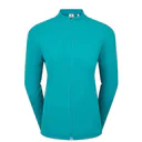 FootJoy Full-Zip Rib Midlayer sudadera de mujer, tile blue